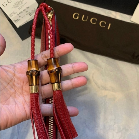 Auth. Gucci Bamboo tassel pouch - Picture 3 of 9